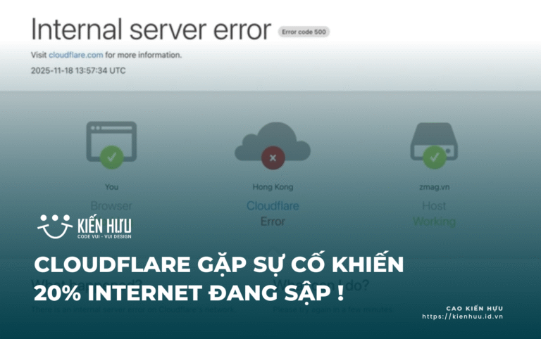 Cloudflare gặp sự cố khiến 20% dịch vụ internet đang sập !